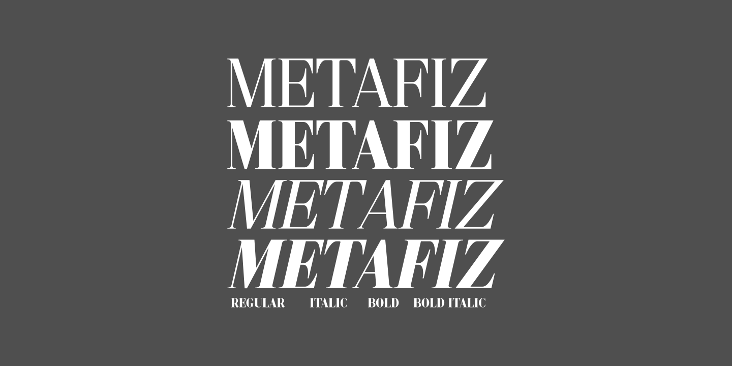 Metafiz Italic Font preview